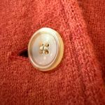 Eileen Fisher  3-Button Front Cardigan Sweater Jacket Burnt Orange Wool Large Photo 3