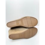 Toms Wedge Booties Size 9 Tan Leather Upper Pull On Style Elastic Gore Insets Photo 9