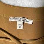 EXPRESS  Tan V-Neck Tie Crop Top Photo 4