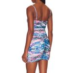 More To Come Mariana Ruched Mini Dress Blue Multi Size XS Photo 2