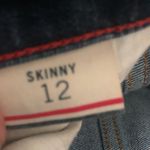 Tommy Hilfiger Cropped Moulante Jean 12 Stretch Raw Hem Embellished Preppy Photo 7