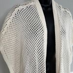 Torrid  Duster Vest Sweater Sz 1/2 Cream Knit Crocheted Summer Feminine Plus Size Photo 2