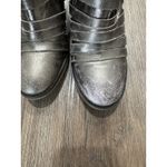 Free People  Women's Hybrid Metallic‎ Distressed Silver Ankle Bootie Size 37 Photo 1