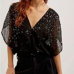 Free People NEW Intimately Black Summer Shine Bodysuit, Size S New w/Tag Photo 0