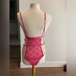 NWOT Elegant Pink Lace Bodysuit Size L Photo 3