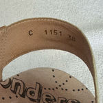 WONDERS Leather Slingback Ankle Strap Snake Slide Sandal Size 38 Brown Photo 4