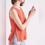 Lucky Brand Sleeveless Sweater Tank with Side Ties in Red Clay size Large Photo 1