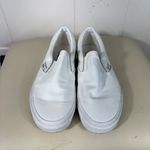 Vans Solid White Classic Slip On Low Top Casual Sneakers Canvas M5.5/W7 Retro Photo 2