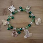 St Patricks Day Charm Bracelet Stretch Shamrocks Luck Leprechaun Hat Bee… Gold Photo 11
