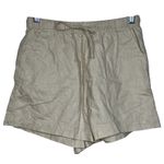 Abercrombie & Fitch Tan Cream Linen High Waisted Cargo Bermuda Shorts Womens XS Photo 0