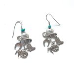 Back In The Saddle Cowboy western turquoise dangle earrings Photo 1