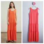 Elizabeth and James  Orange Tiered Maxi Dress Photo 1