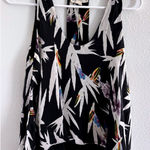 Nicole Miller Nicole Miller Artelier Tank Womens Medium Black Floral Silk Career Event Party Photo 0