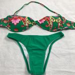 Recco Size Large brazilian bright floral print bikini. New With Tags Green Photo 0