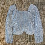 H&M Blue Floral Blouse Photo 3