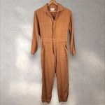 Mate the Label MATE the‎ Label Women Sz S Linen Long Sleeve Button-Up Jumpsuit Coveralls Sedona Photo 4