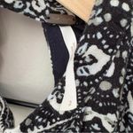 Free People Tegan Border Print Mini Dress Long Bell Sleeves Cutout V-Neck A-Line Photo 10