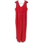 ANYBODY NWOT Coral Sleeveless Textured Knit Loungewear Jumpsuit Size Large Pink Photo 4