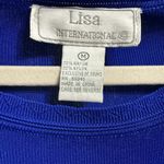 Lisa International Festive Snowmen Beaded Christmas Sweater Royal Blue Sz M Size M Photo 2