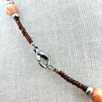 Carnelian Orange beaded pendant necklace Photo 5