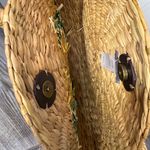 J Jill Lemon Braided Market Woven Rattan Basket Circle Round Purse Handbag NWT Yellow Photo 6