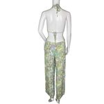 Sky to Moon Jumpsuit Womens Medium Yellow Purple Retro Floral‎ Casual Sexy Beach Photo 3