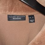 Susan Graver  Weekend Gold Velour Full Zip Jacket‎ Size XL Photo 2