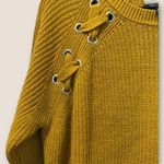 Allison Brittney Mustard Yellow Knit Sweater Dress Tunic Women's Dress XL Photo 4