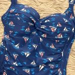 Niptuck sailboats one piece swimsuit size 6 Blue Photo 1