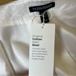 Eileen Fisher Organic Cotton Satin Steel Coat in Ivory Photo 6