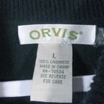 Orvis  Classic Black 100% Cashmere Long Sleeve Turtleneck Sweater Size Large Photo 5