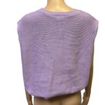 a.n.a  Vintage Purple Lavender Cropped Knit Sweater Vest Womens Large New Photo 2
