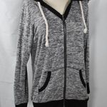 No Boundaries Heather Grey Casual Zip-Up Jacket with Hood & Pockets - Juniors XL Photo 0