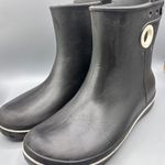 Crocs  Boots Womens 9 Jaunt Shorty Black Rain Boots 15769 Outdoor Gardening Photo 0