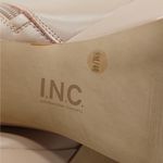 INC International Concepts Alize Platform Booties Women 9M Tan Faux Leather Boot Size 9 Photo 5
