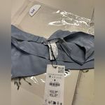 ZARA  Size Medium Blue Cropped Top Beaded Teardrop New Crop Blogger Photo 4