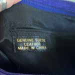 Unbranded Genuine Suede Leather Crossbody Purple Photo 2