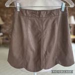 HYFVE Skirt Faux Leather Scalloped Hem Mini Preppy Trendy Work Party Vegan S Photo 4