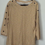 Croft & Barrow  Mustard Yellow Long‎ Sleeve Top XL Photo 0