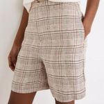 Madewell Linen Clean Shorts in Plaid Photo 0