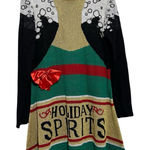 Born Famous Festive Holiday Spirits Sweater Dress XXL Green Photo 0
