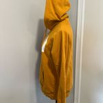 The North Face  Women’s Sz: M Hoodie Sweatshirt Mustard Yellow Logo Pullover. Photo 3