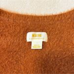 Anthropologie  Maeve Scoop Neck Eyelash Sweater Tee Cedar Sz. Small Photo 4