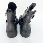 DNA  Footwear Leather Open‎ Side Buckle Boots 10 Black Photo 5