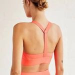 Free People Movement  End Game Bra Neon Coral Pink Size Small Photo 3