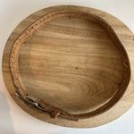 Vintage 90s Western Woven Genuine Leather Silver Buckle Belt Size Medium Brown Photo 11