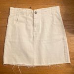 Wishlist White Denim Mini Skirt Photo 0