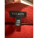 Talbots Womens Wool Blend Poncho Wrap Open Cardigan One Size Fringe Lagenlook Photo 2