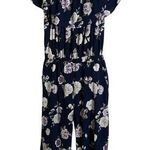Mittoshop navy blue  jumpsuit Floral size large Photo 0