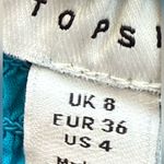 Topshop  Strappy Broderie Maxi Dress With Frill Neck In Blue Size 4 Photo 10